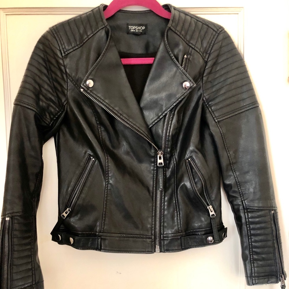 Topshop Moto faux leather jacket